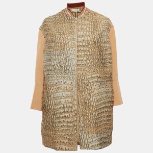 Stella McCartney Beige Jacquard and Cotton Zip-Up Jacket S, Coats & Jackets - Luxury Closet catalog
