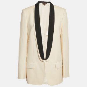 Stella McCartney Cream Wool Contrast Lapel Blazer L, Coats & Jackets - Luxury Closet catalog