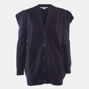 Stella McCartney Navy Blue Wool Button Front Oversized Cardigan XS, Sweaters & Cardigans - Luxury Closet catalog