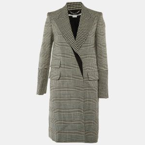 Stella McCartney Monochrome Houndstooth Wool Double Breasted Coat S, Coats & Jackets - Luxury Closet catalog