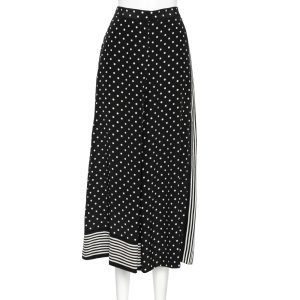 Stella McCartney Monochrome Polka Dotted Silk Wide Leg Pants S, Clothing - Luxury Closet catalog