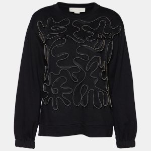 Stella McCartney Black Zipper Squiggle Cotton Knit Sweatshirt XS, Sweaters & Cardigans - Luxury Closet catalog