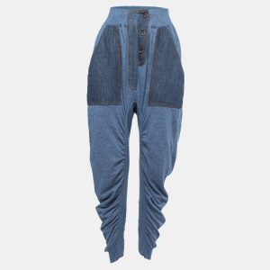 Stella McCartney Blue Knit Ruched High Waist Pants XS, Clothing - Luxury Closet catalog