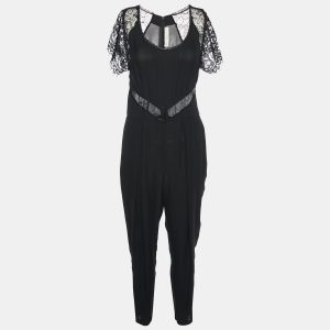 Stella McCartney Black Lace & Georgette Jumpsuit M, Suits - Luxury Closet catalog