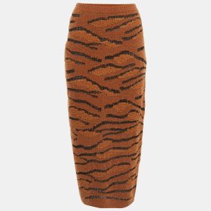 Stella McCartney Brown Wool Tiger Intarsia Pencil Skirt M, Skirts - Luxury Closet catalog