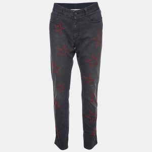 Stella McCartney Grey Denim Star Embroidered Slim Fit Jeans M/Waist 32", Jeans - Luxury Closet catalog