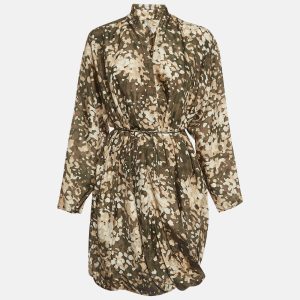 Stella McCartney Green Camouflage Print Silk Mini Dress S, Dresses - Luxury Closet catalog