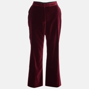 Stella McCartney Bordeaux Velvet Straight Leg Trousers M, Clothing - Luxury Closet catalog