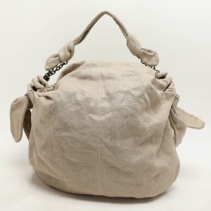 Stella McCartney Metallic Beige/Gold Jute Bow Hobo, Shoulder Bags - Luxury Closet catalog