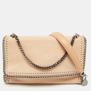 Stella McCartney Peach Faux Suede Falabella Flap Shoulder Bag, Shoulder Bags - Luxury Closet catalog