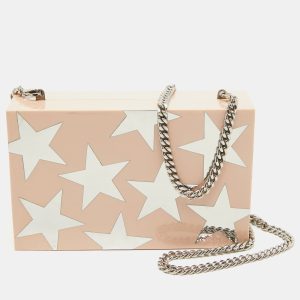Stella McCartney Blush Pink Plexiglass Stars Chain Clutch, Clutches & Special Occasion Bags - Luxury Closet catalog