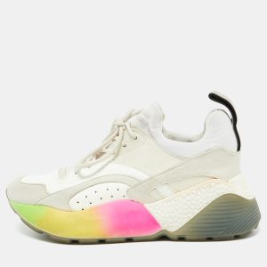 Stella McCartney Off White Faux Leather and Faux Suede Eclypse Sneakers Size 37, Athletic Shoes & Sneakers - Luxury Closet catalog
