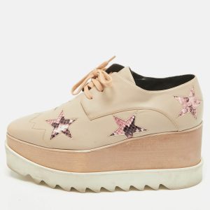 Stella McCartney Beige Faux Leather and Faux Snakeskin Leather Elyse Sneakers Size 38, Athletic Shoes & Sneakers - Luxury Closet catalog