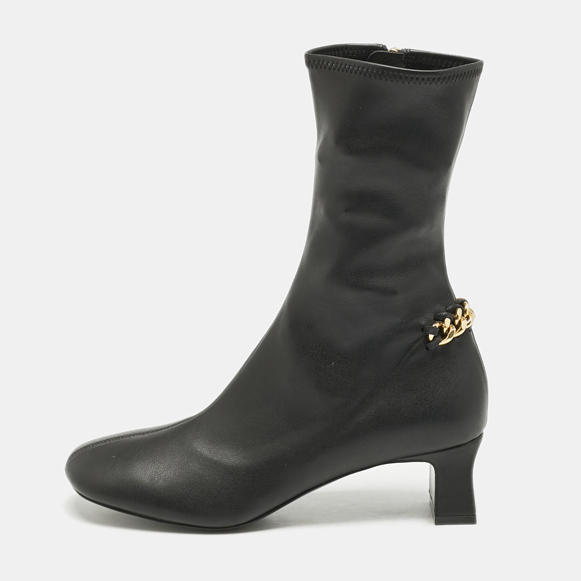 Stella McCartney Black Faux Leather Falabella Ankle Length Boots Size 36, Boots - Luxury Closet catalog