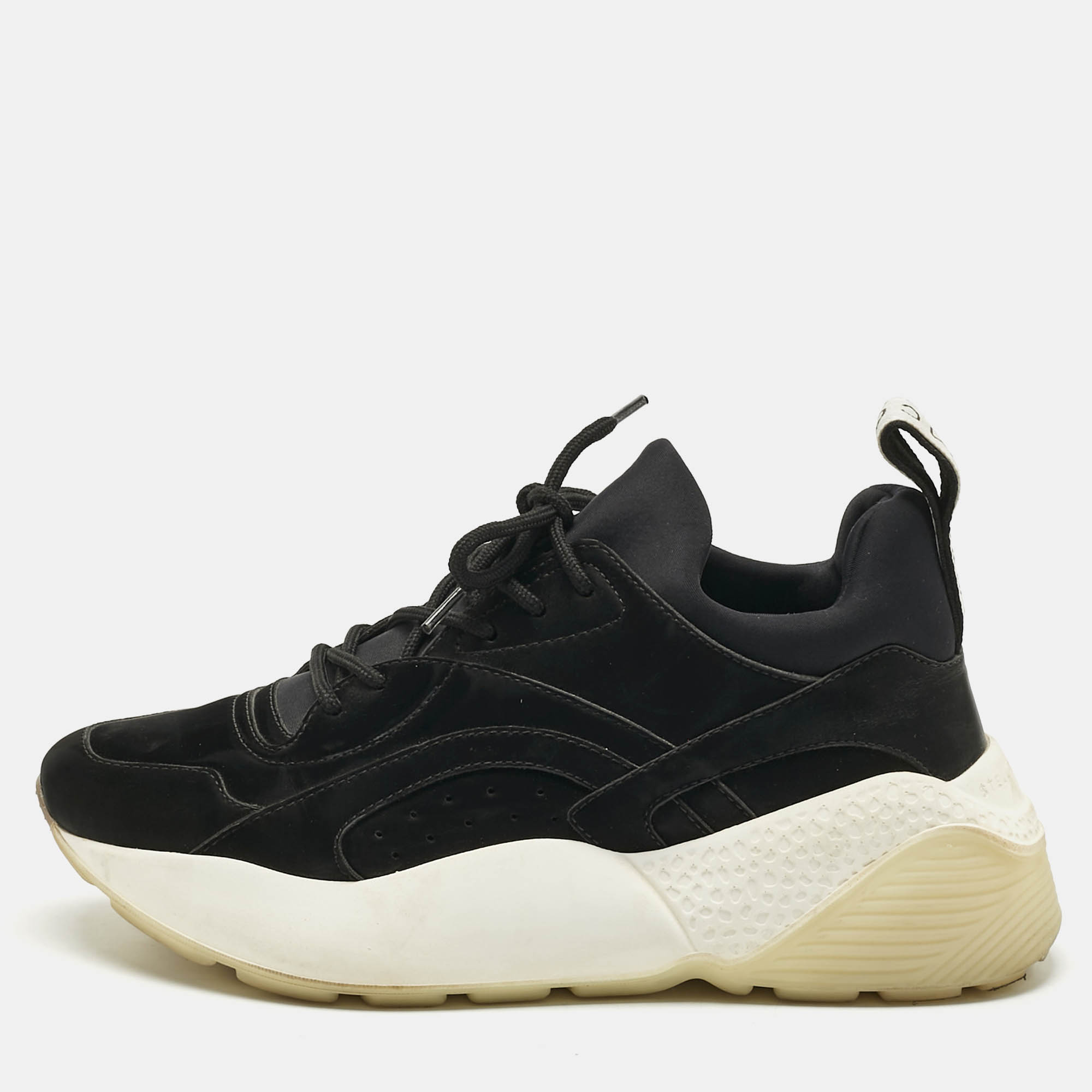 Stella McCartney Black Faux Leather and Fabric Eclypse Low Top Sneakers Size 39, Athletic Shoes & Sneakers - Luxury Closet catalog