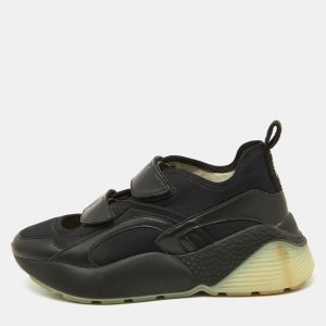 Stella McCartney Black Faux Leather and Neoprene Eclypse Sneakers Size 39, Athletic Shoes & Sneakers - Luxury Closet catalog
