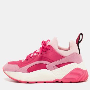 Stella McCartney Pink/Red Nylon and Faux Suede Chunky Sneakers Size 38, Athletic Shoes & Sneakers - Luxury Closet catalog