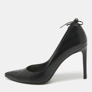 Stuart Weitzman Black Leather Bow Pointed Toe Pumps Size 40, Pumps - Luxury Closet catalog