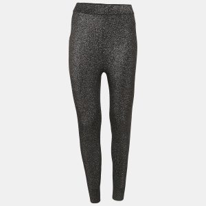 T by Alexander Wang Black/Metallic Lurex Knit Leggings M, Clothing - Luxury Closet catalog