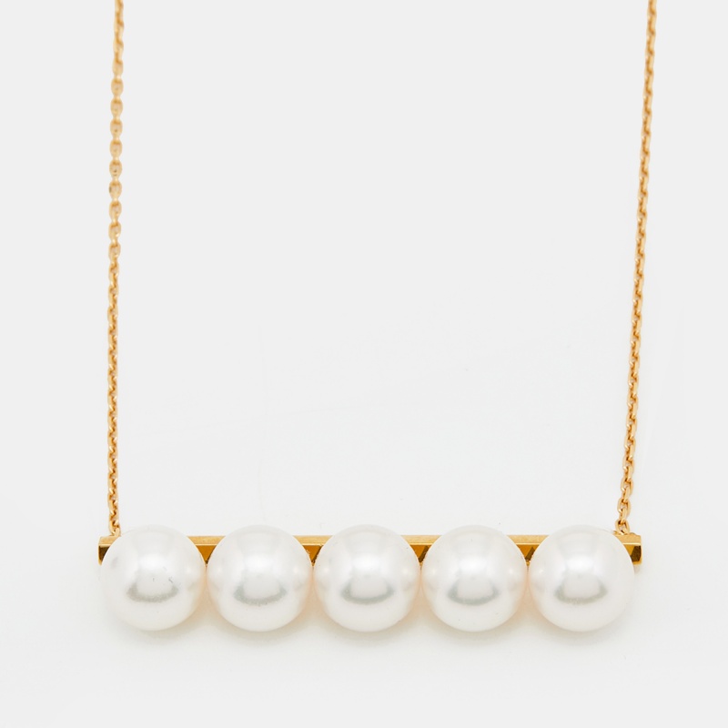 Tasaki Balance Luxe Cultured Pearl 18k Yellow Gold Necklace, Necklaces - Luxury Closet catalog