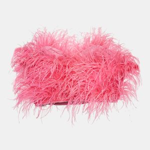 The Attico Fuchsia Pink Feather Beads Detail Bustier Top M, Shirts & Tops - Luxury Closet catalog