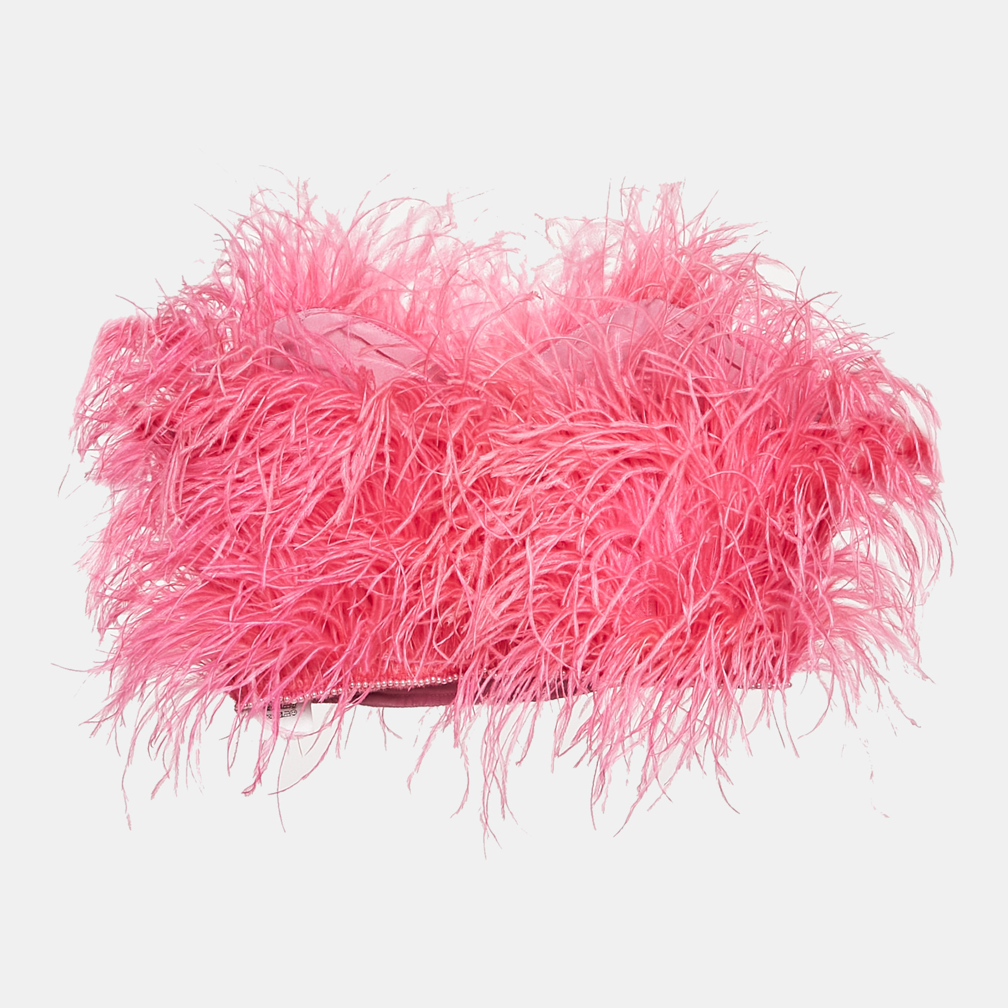 The Attico Fuchsia Pink Feather Beads Detail Bustier Top M, Shirts & Tops - Luxury Closet catalog
