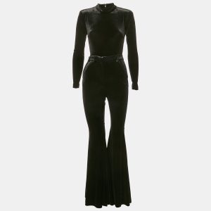 The New Arrivals By Ilkyaz Ozel Black Velvet Jersey Bodycon and Trousers Set XS, Suits - Luxury Closet catalog