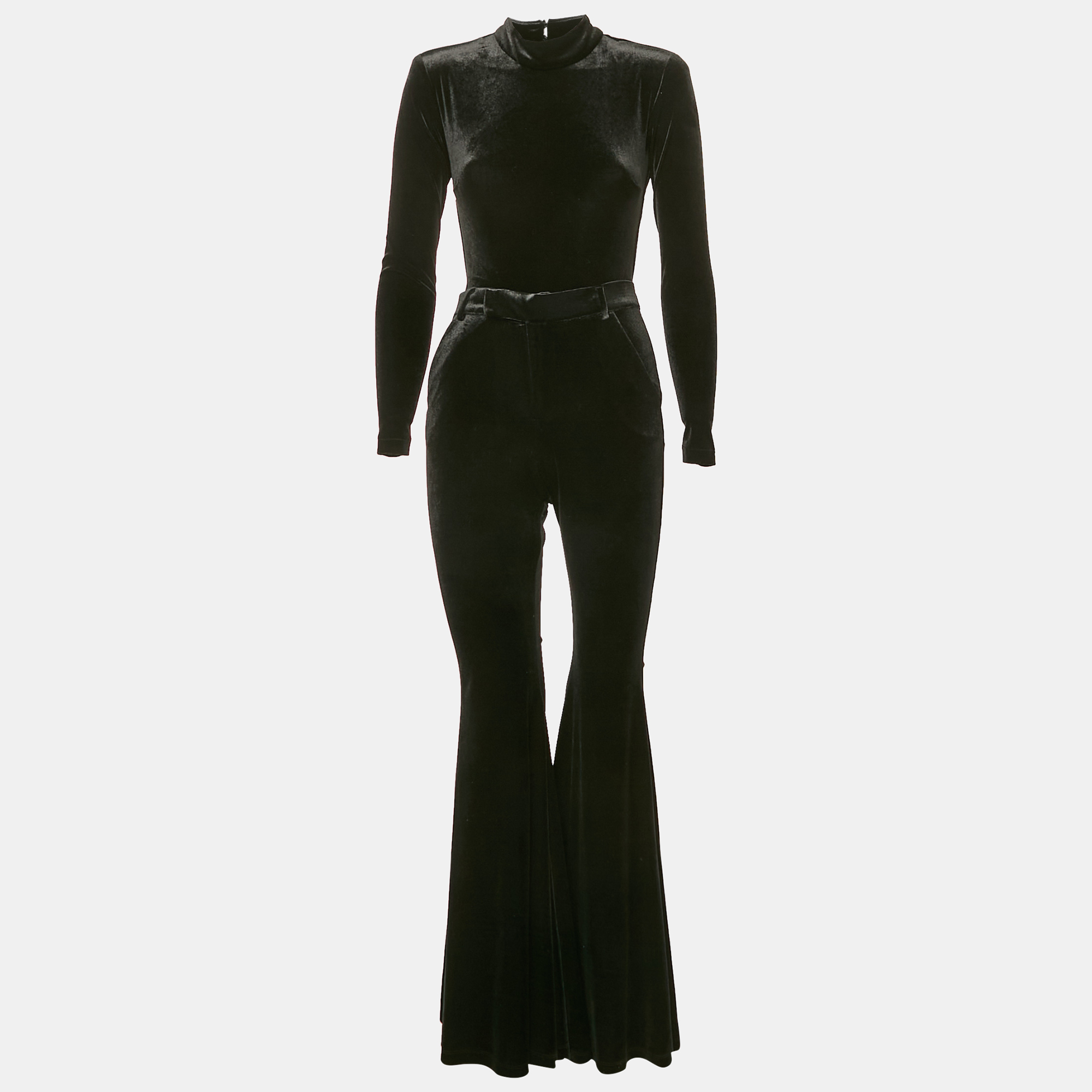 The New Arrivals By Ilkyaz Ozel Black Velvet Jersey Bodycon and Trousers Set XS, Suits - Luxury Closet catalog
