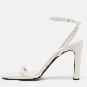 The Row White Leather Ankle Strap Sandals Size 40, Sandals - Luxury Closet catalog