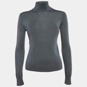 Theory Grey Wool Knit Turtle Neck Sweater XS, Sweaters & Cardigans - Luxury Closet catalog