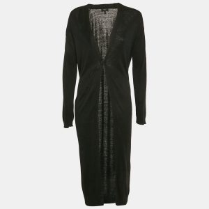 Theory Black Linen Knit Long Cardigan M, Sweaters & Cardigans - Luxury Closet catalog