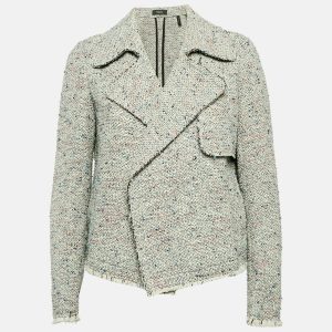 Theory Grey Tweed Open Front Jacket M, Coats & Jackets - Luxury Closet catalog