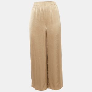 Theory Gold Sateen Straight Leg Pants L, Clothing - Luxury Closet catalog