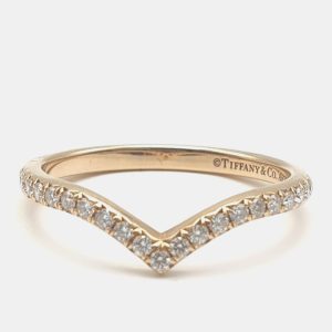 Tiffany & Co. 18K Rose Gold Diamonds Soleste V Ring EU 53, Rings - Luxury Closet catalog