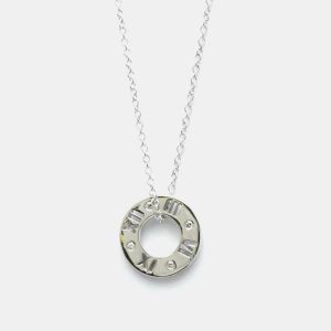 Tiffany & Co. 18K White Gold Diamond Atlas Pierced Diamond Necklace, Necklaces - Luxury Closet catalog
