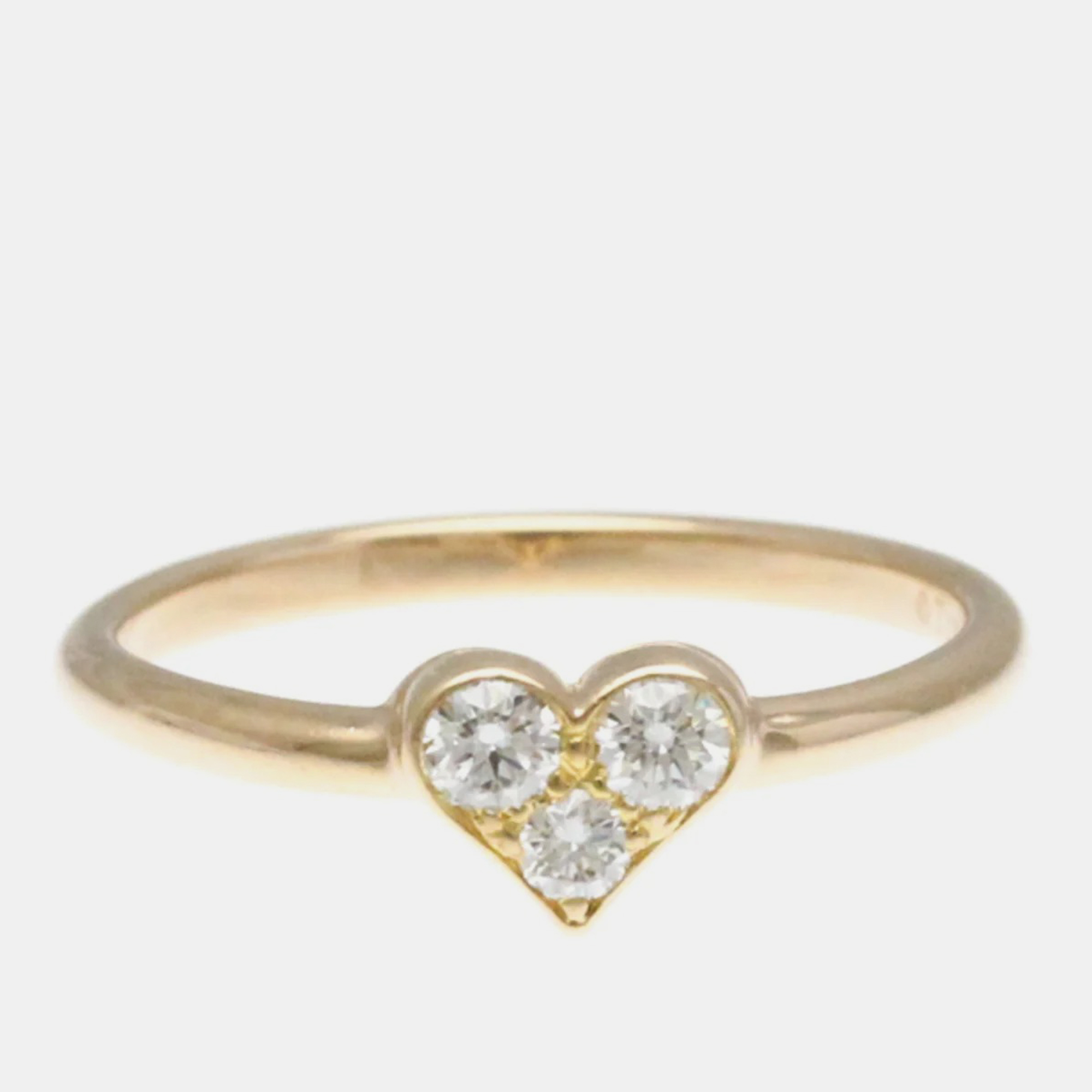Tiffany & Co. 18K Pink Gold Sentimental Heart Diamond Band Ring EU 54.5, Rings - Luxury Closet catalog