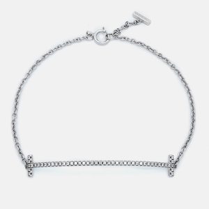 Tiffany & Co. T Smile Diamonds 18k White Gold Bracelet, Bracelets - Luxury Closet catalog
