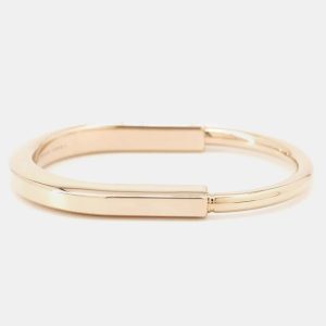Tiffany & Co. 18K Pink Gold Padlock Bangle Bracelet Size Small, Bracelets - Luxury Closet catalog
