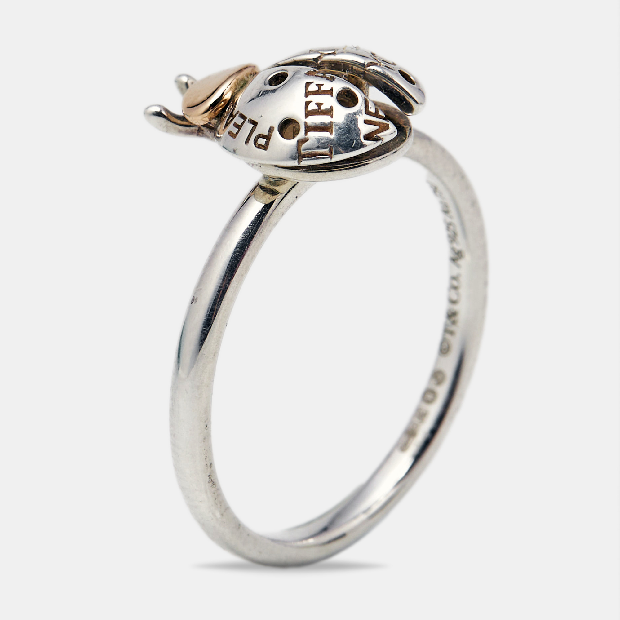Tiffany & Co. Love Lady Bug Sterling Silver18k Gold Ring Size 54, Rings - Luxury Closet catalog