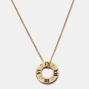 Tiffany & Co. Atlas Diamond 18k Rose Gold Pendant Necklace, Necklaces - Luxury Closet catalog