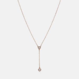 Tiffany & Co. 18K Rose Gold Double Diamond Pendant Necklace, Necklaces - Luxury Closet catalog