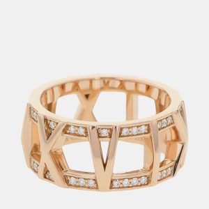 Tiffany & Co. 18K Rose Gold and Diamond Atlas Band Ring EU 51, Rings - Luxury Closet catalog
