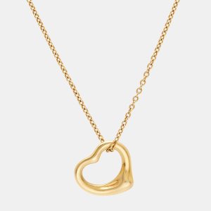Tiffany & Co. Elsa Peretti Open Heart 18k Yellow Gold Pendant Necklace, Necklaces - Luxury Closet catalog