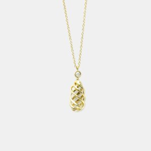 Tiffany & Co. 18K Yellow Gold and Diamond Paloma Picasso Venezia Luce Pendant Necklace, Necklaces - Luxury Closet catalog