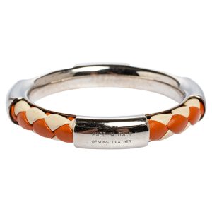 Tod's Woven Leather Silver Tone Bangle Bracelet, Jewelry - Luxury Closet catalog