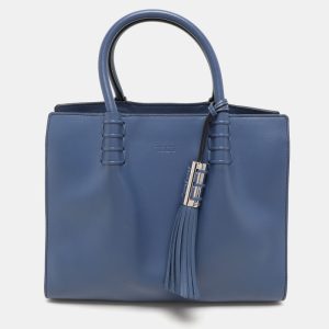 Tod's Blue Leather Lady Moc Tote, Tote Handbags - Luxury Closet catalog