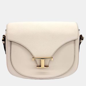 Tod's Cream Leather Timeless T-bag, Shoulder Bags - Luxury Closet catalog