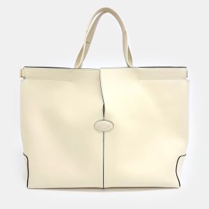 Tod's Yellow Leather Medium Di Back Folio Bag, Handbags - Luxury Closet catalog