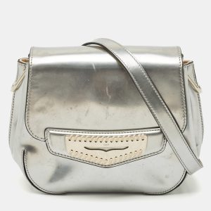 Tod's Silver Patent Leather Flap Crossbody Bag, Handbags - Luxury Closet catalog