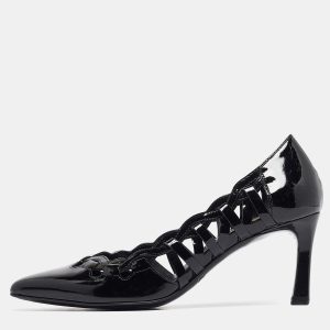 Tod's Black Cut Out Patent Leather Pointed Toe Pumps Size 36, Pumps - Luxury Closet catalog